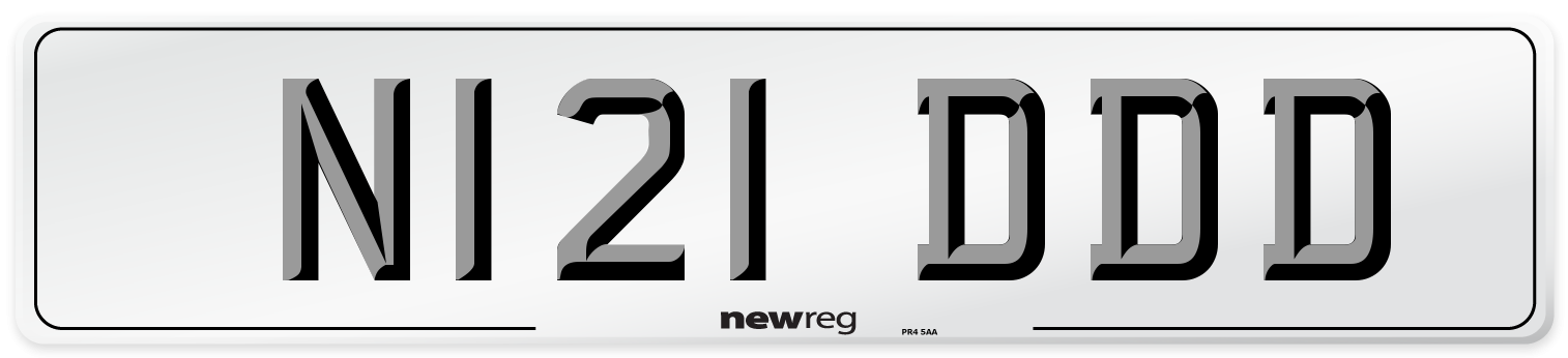 N121 DDD Front Number Plate
