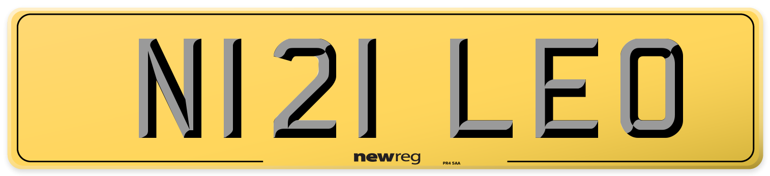 N121 LEO Rear Number Plate