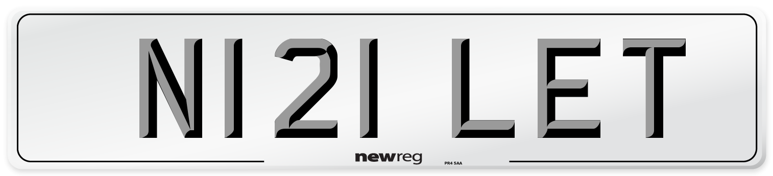 N121 LET Front Number Plate