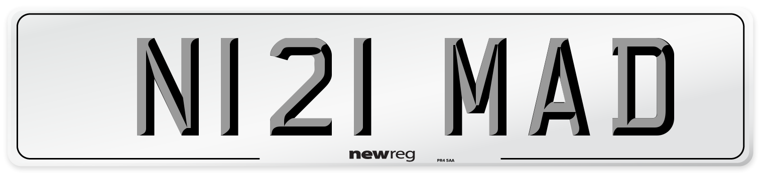 N121 MAD Front Number Plate