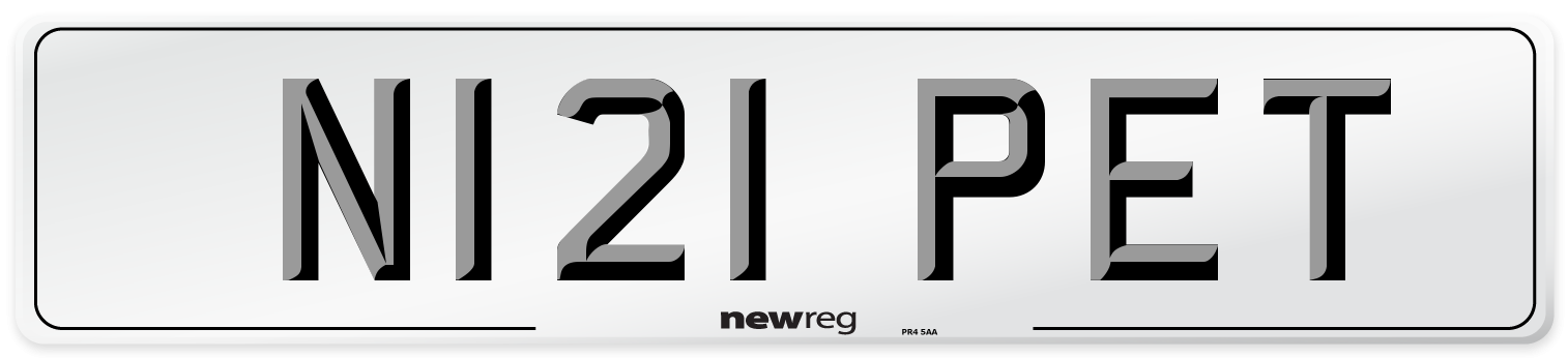 N121 PET Front Number Plate
