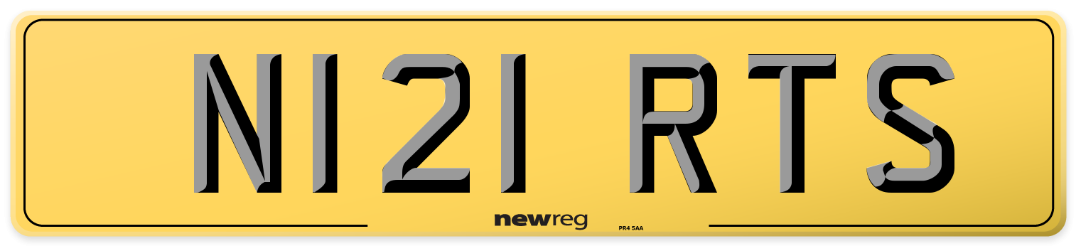 N121 RTS Rear Number Plate