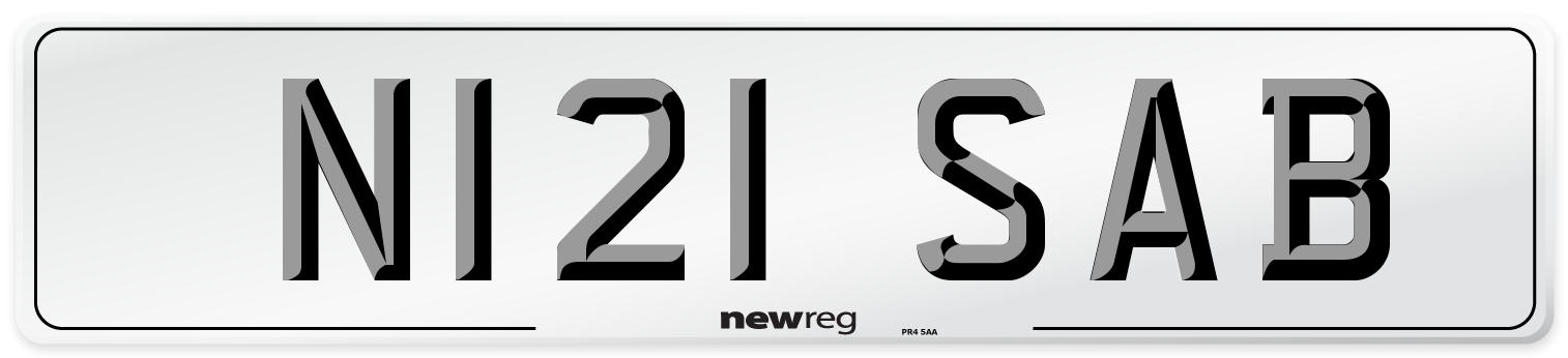 N121 SAB Front Number Plate