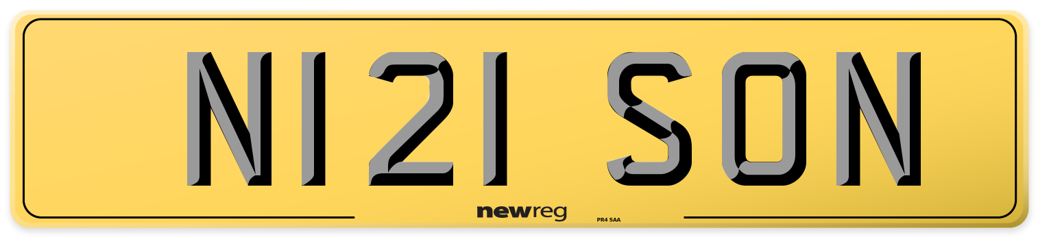 N121 SON Rear Number Plate