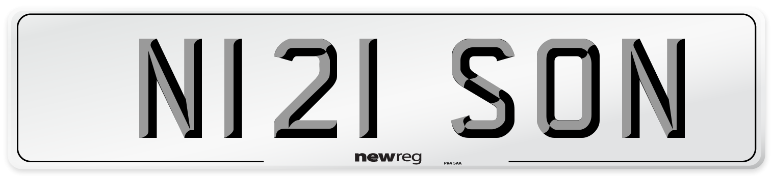 N121 SON Front Number Plate