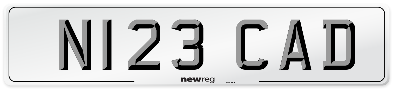N123 CAD Front Number Plate