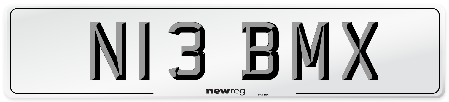 N13 BMX Front Number Plate