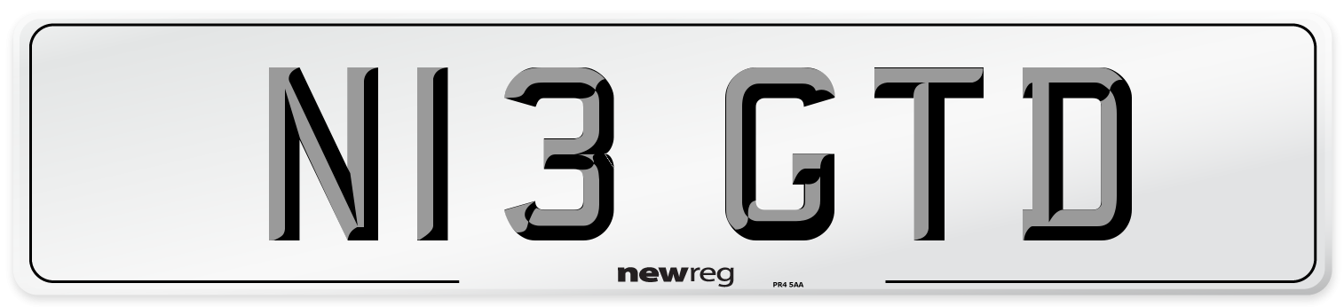 N13 GTD Front Number Plate