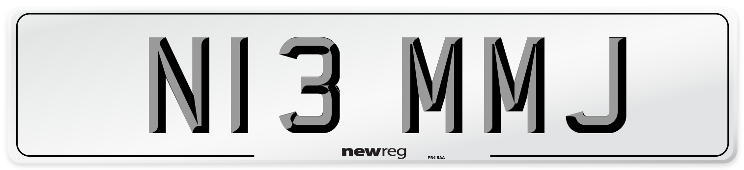 N13 MMJ Front Number Plate