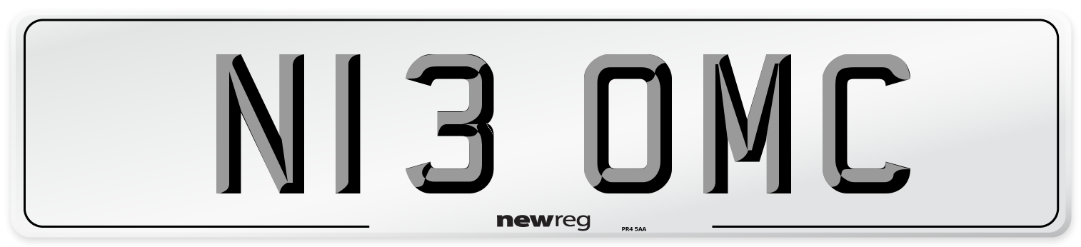 N13 OMC Front Number Plate