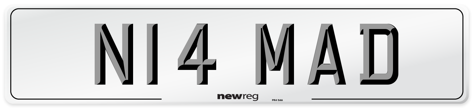 N14 MAD Front Number Plate