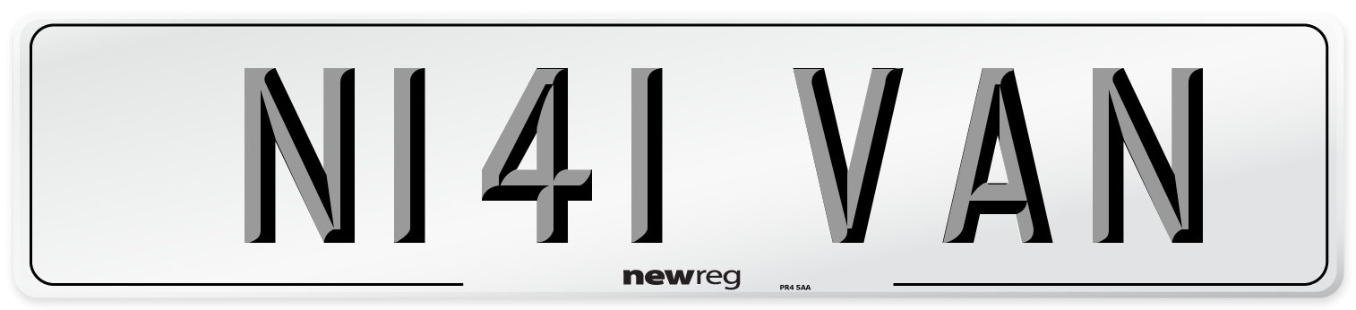 N141 VAN Front Number Plate