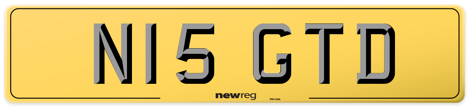 N15 GTD Rear Number Plate