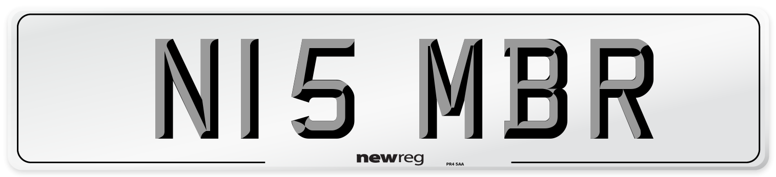 N15 MBR Front Number Plate