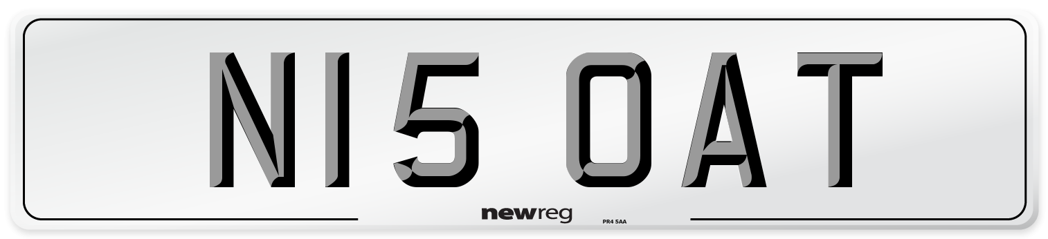N15 OAT Front Number Plate