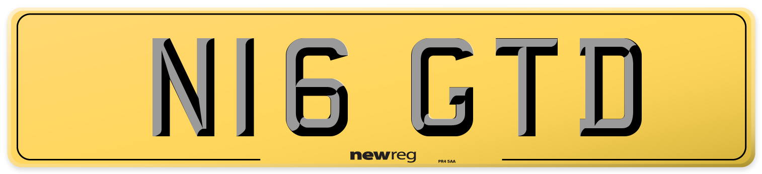 N16 GTD Rear Number Plate