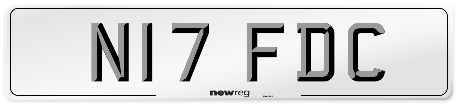 N17 FDC Front Number Plate