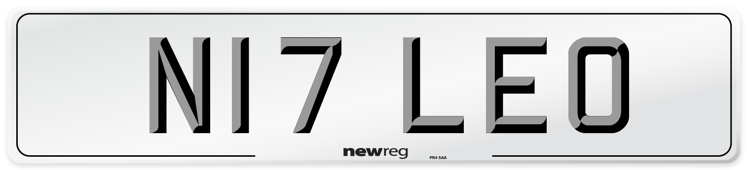 N17 LEO Front Number Plate