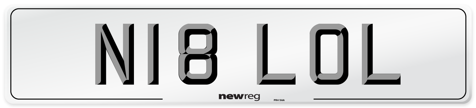 N18 LOL Front Number Plate