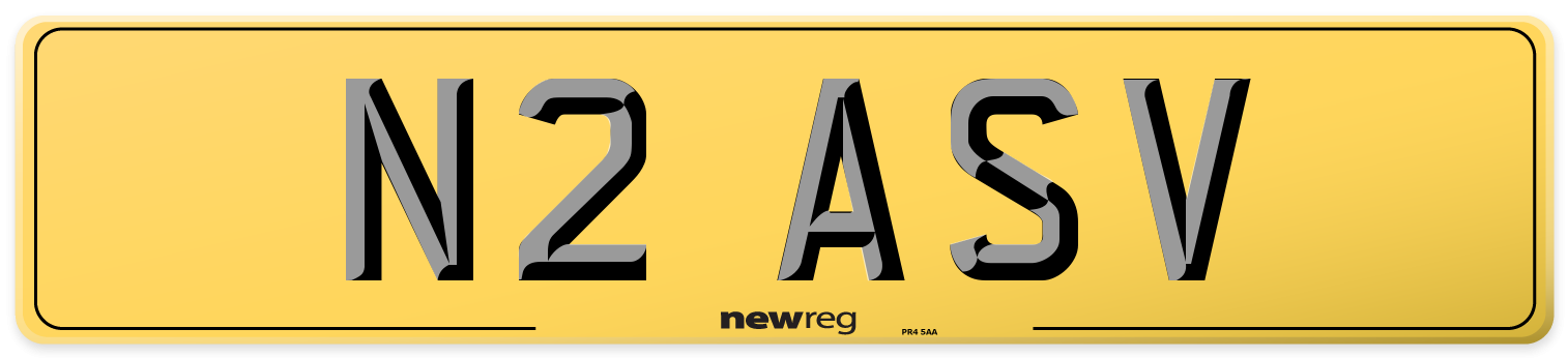N2 ASV Rear Number Plate