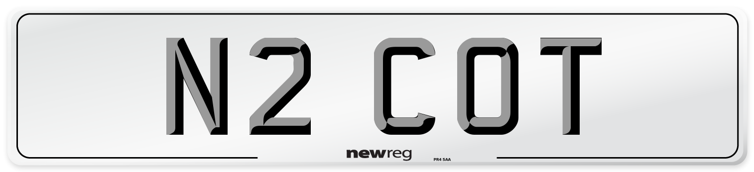 N2 COT Front Number Plate