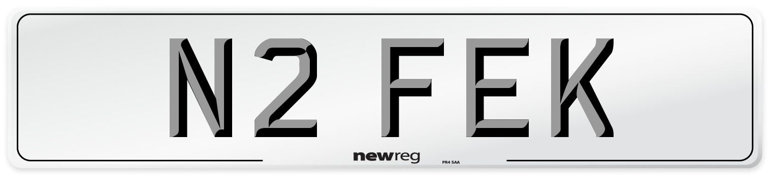 N2 FEK Front Number Plate