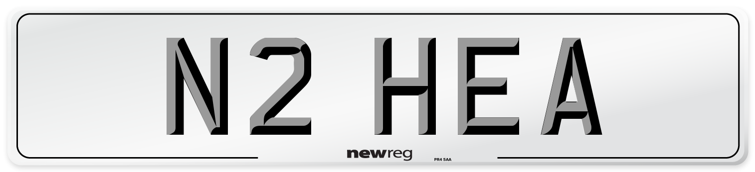 N2 HEA Front Number Plate