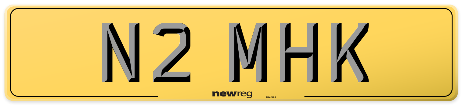 N2 MHK Rear Number Plate