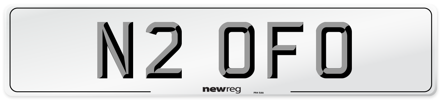N2 OFO Front Number Plate