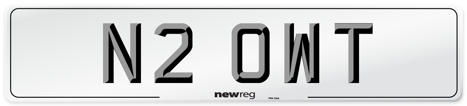 N2 OWT Front Number Plate