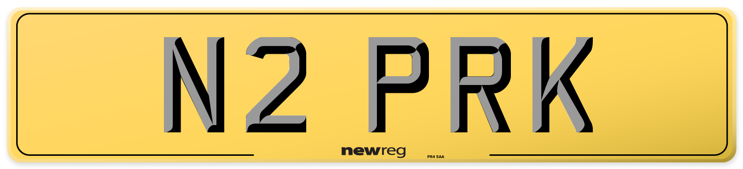 N2 PRK Rear Number Plate
