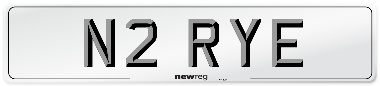 N2 RYE Front Number Plate