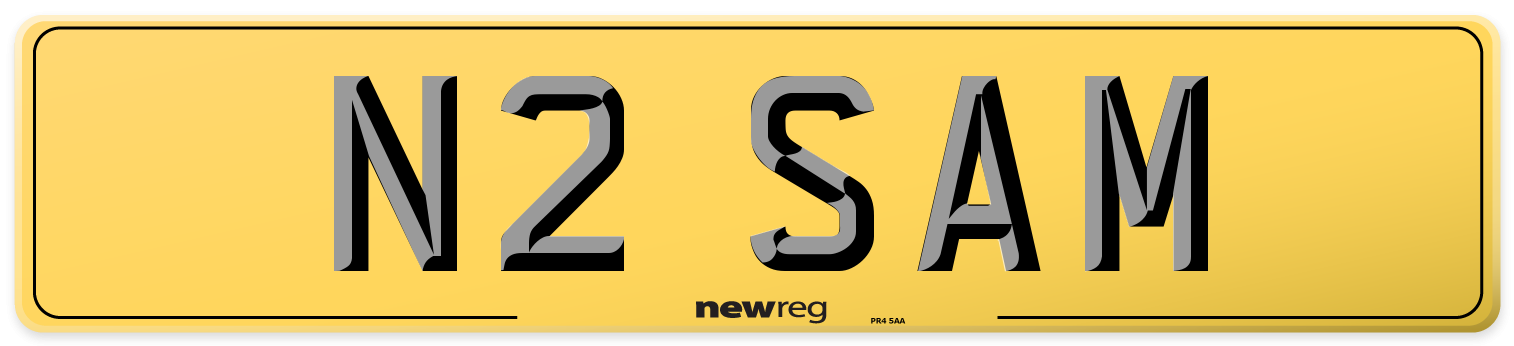 N2 SAM Rear Number Plate