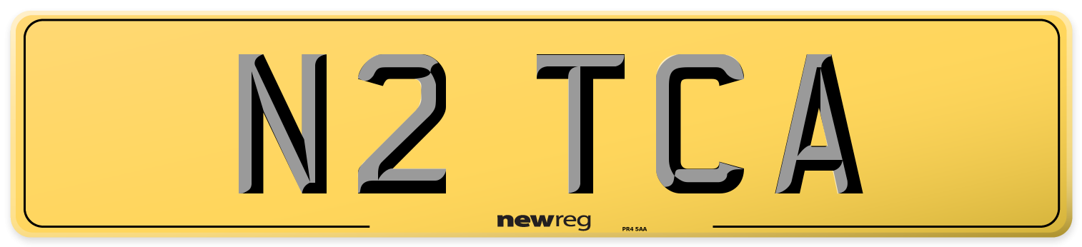 N2 TCA Rear Number Plate