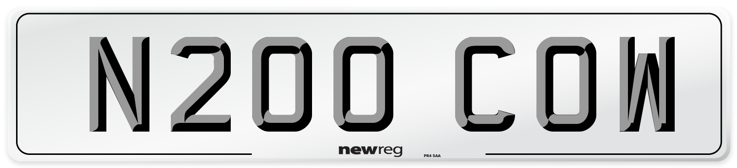 N200 COW Front Number Plate