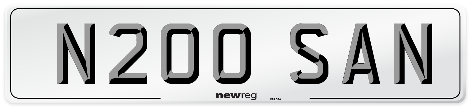 N200 SAN Front Number Plate