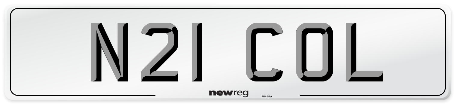 N21 COL Front Number Plate
