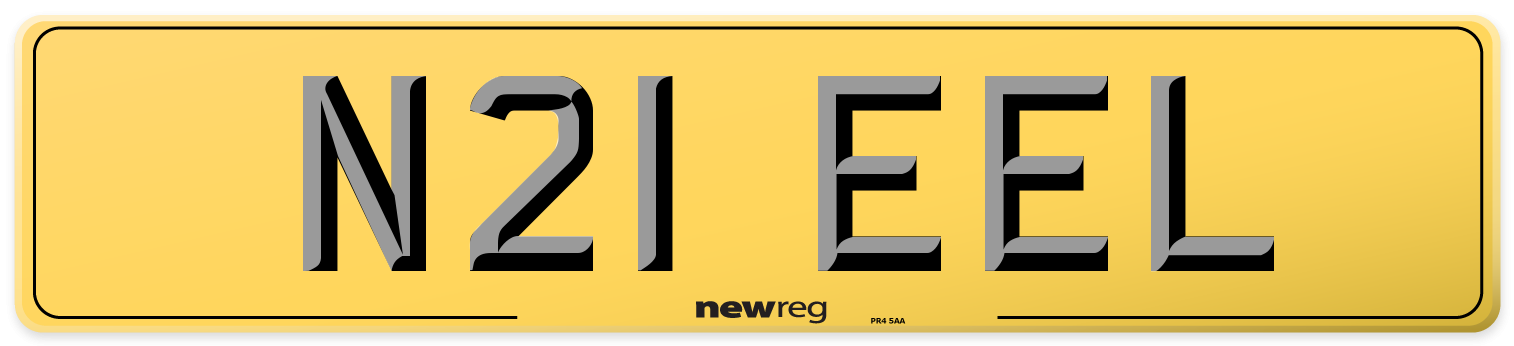 N21 EEL Rear Number Plate