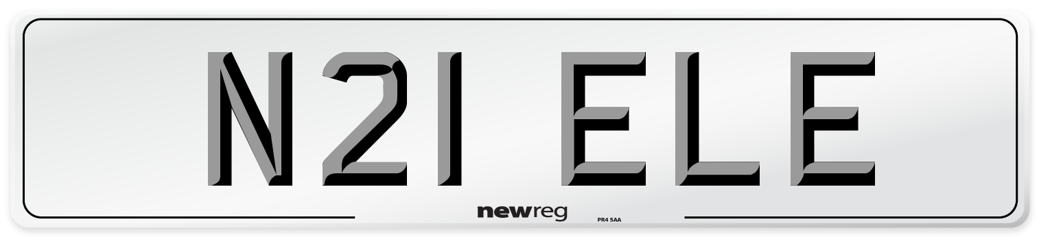 N21 ELE Front Number Plate