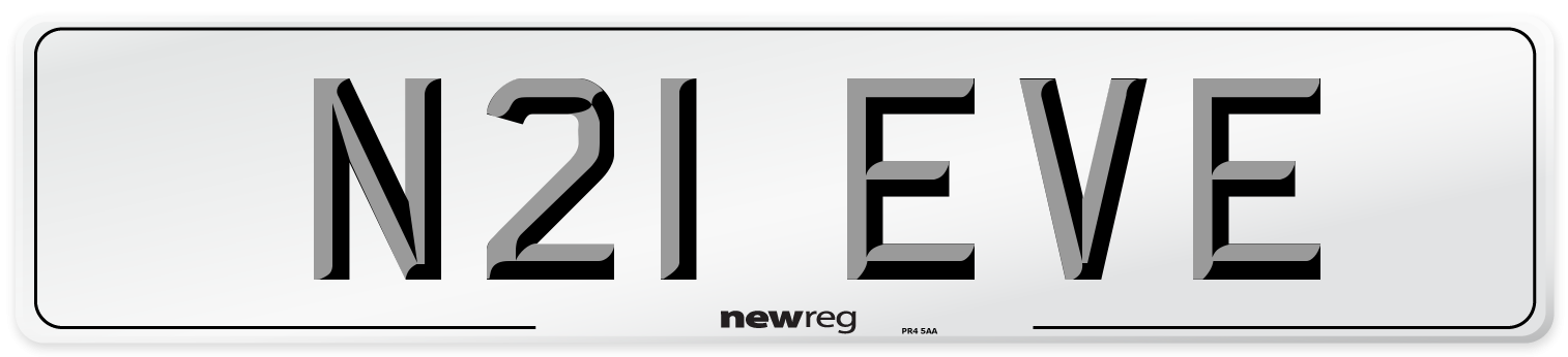 N21 EVE Front Number Plate