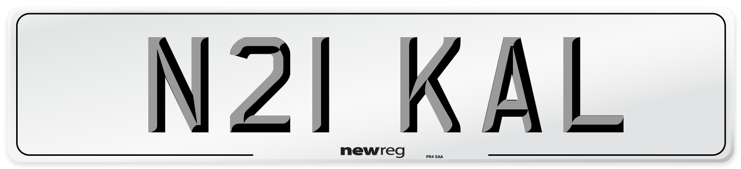 N21 KAL Front Number Plate
