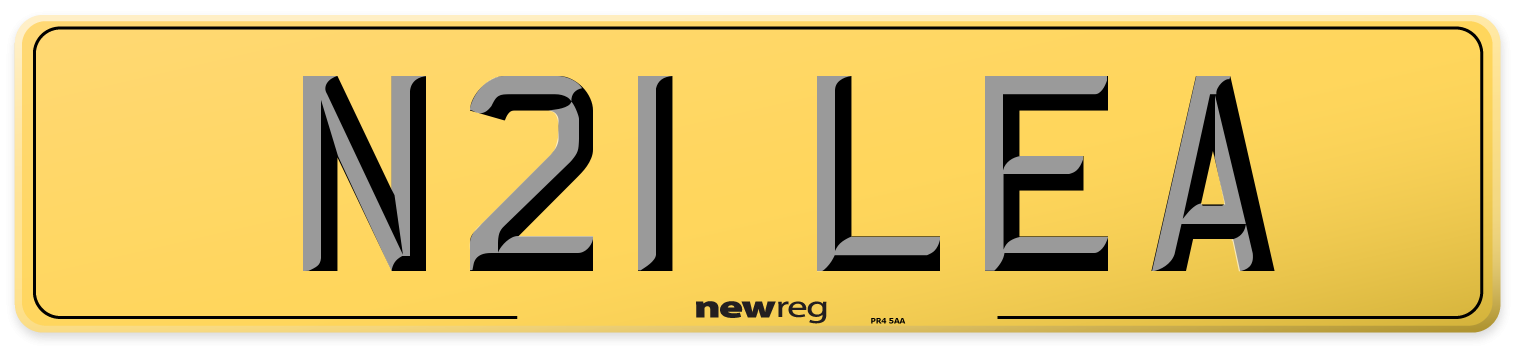 N21 LEA Rear Number Plate