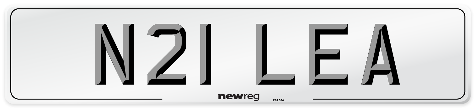 N21 LEA Front Number Plate