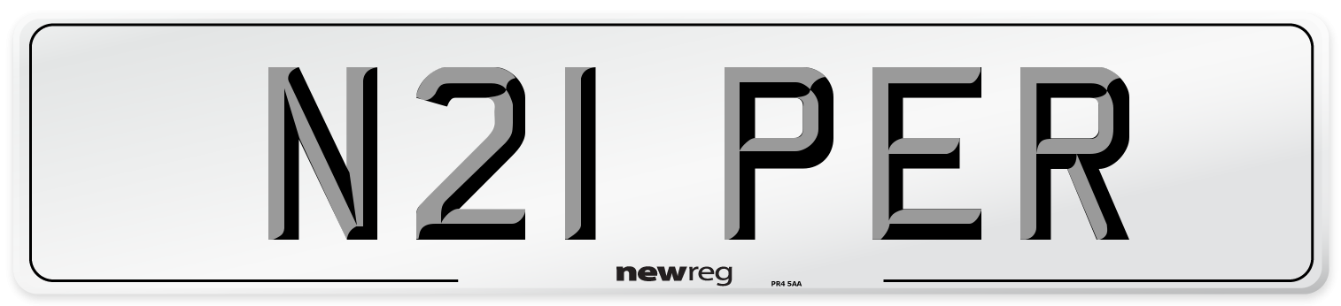 N21 PER Front Number Plate