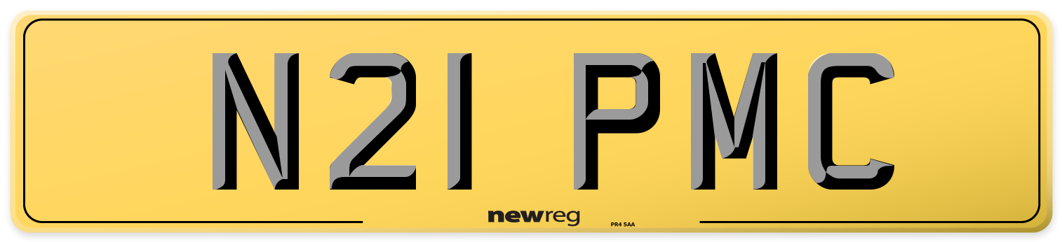 N21 PMC Rear Number Plate