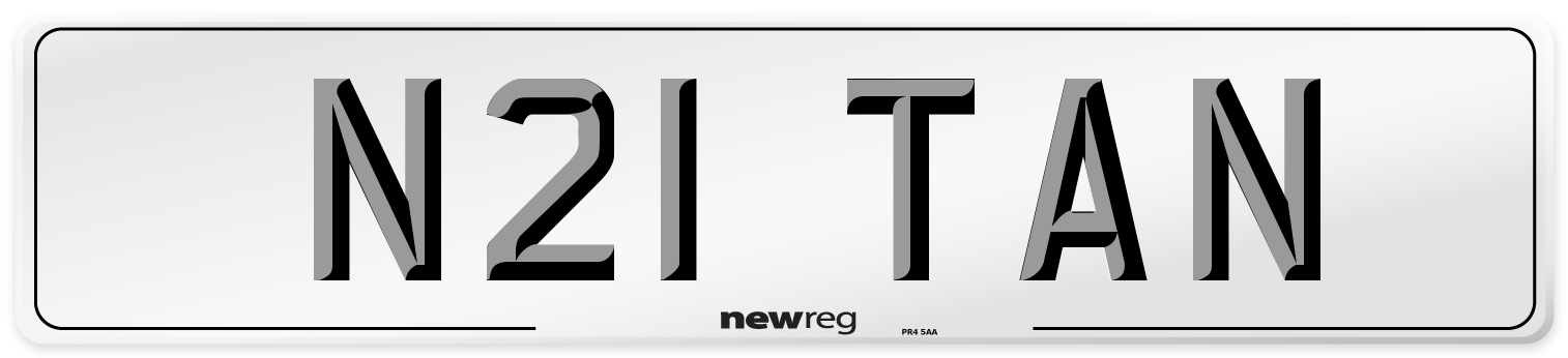 N21 TAN Front Number Plate