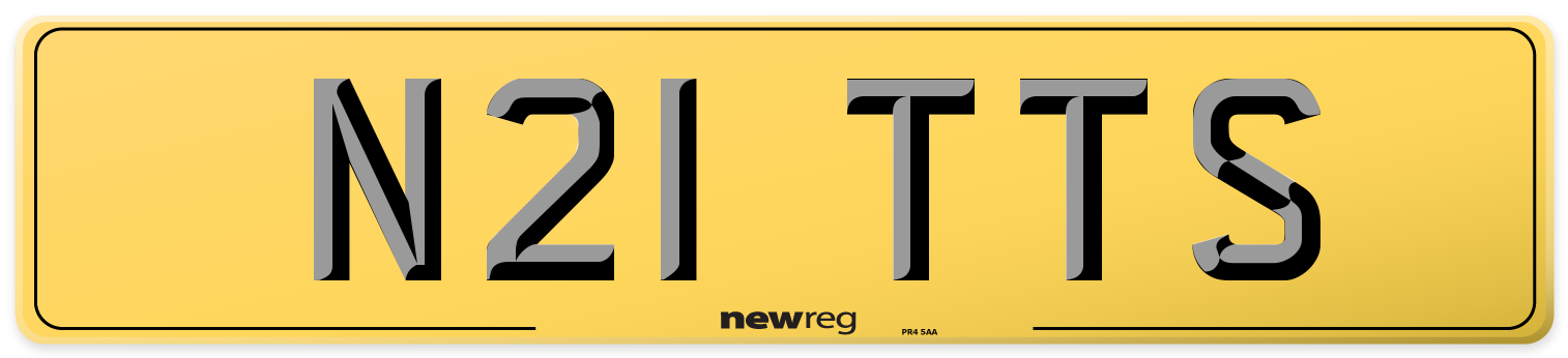 N21 TTS Rear Number Plate