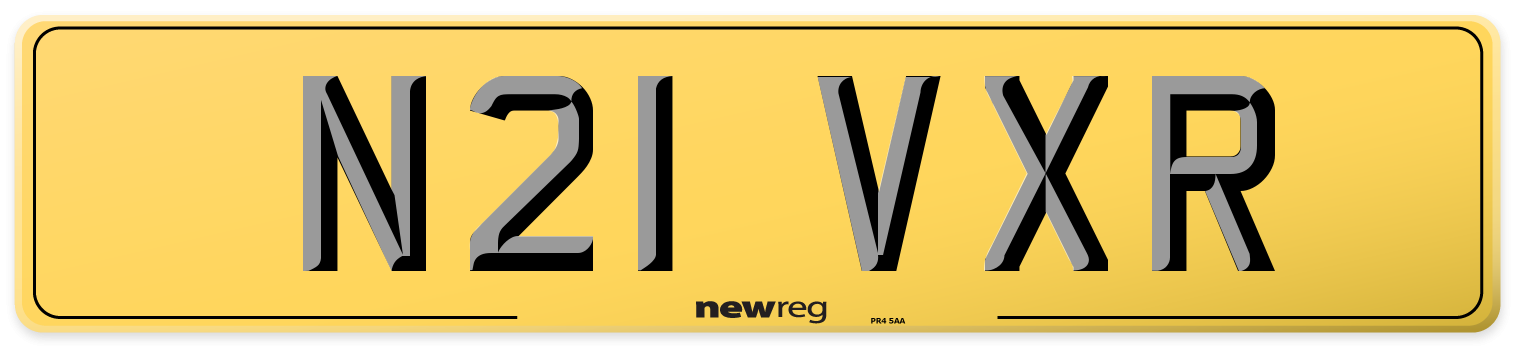 N21 VXR Rear Number Plate