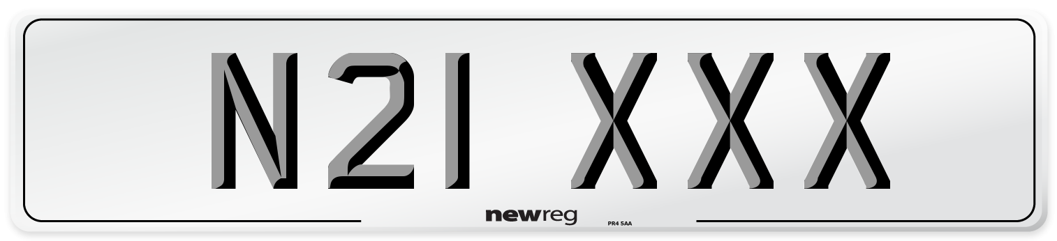 N21 XXX Front Number Plate