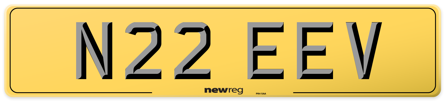 N22 EEV Rear Number Plate